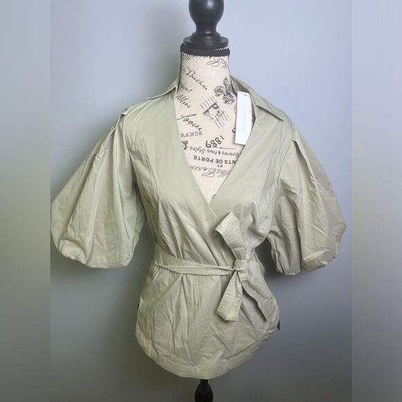 JONATHAN SIMKHAI
Waverly Cotton Poplin Wrap Blouse NWT Size XS - Picture 2 of 9